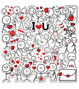 Stickman Love Stickers Pack (50 pc)